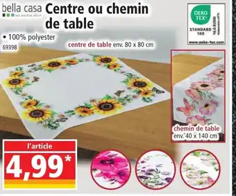 Norma Centre ou chemin de table offre