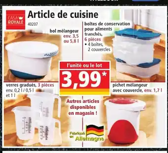 Norma Article de cuisine offre