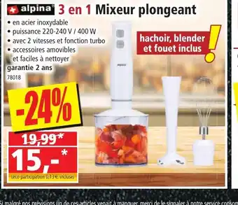 Norma Mixeur plongeant offre