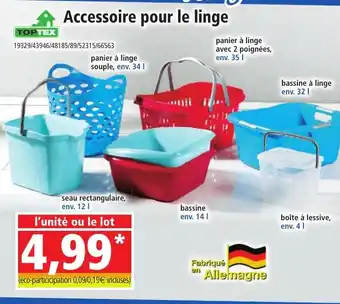 Norma TOPTEX Accessoire pour le linge offre