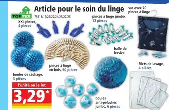 Norma TOPTEX Article pour le soin du linge offre