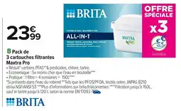 Carrefour BRITA pack de 3 cartouches filtrantes maxtra pro offre