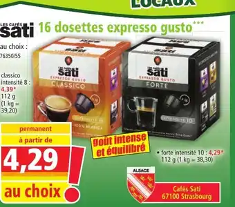 Norma SATI 16 dosettes expresso gusto offre