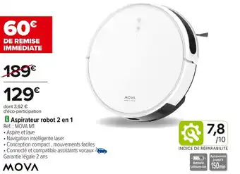 Carrefour Mova aspirateur robot 2 en 1 offre