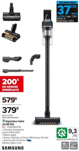 Carrefour Samsung aspirateur balai offre