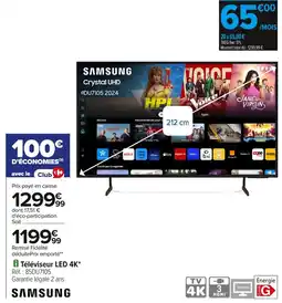 Carrefour Samsung televiseur led 4k offre