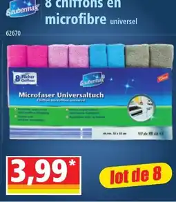 Norma 8 chiffons en microfibre universel offre