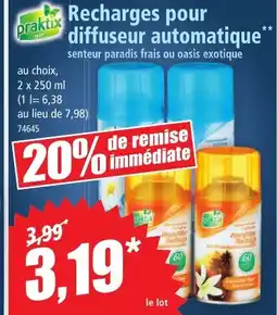 Norma Recharges pour diffuseur automatique offre