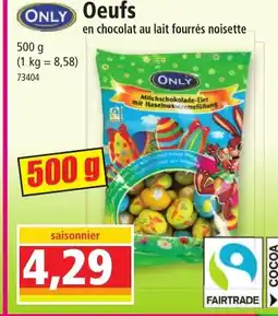 Norma ONLY Oeufs offre