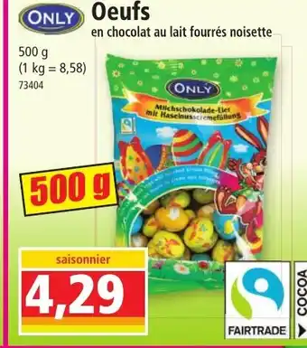 Norma ONLY Oeufs offre