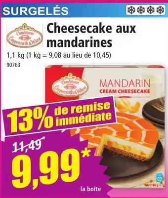 Norma Cheesecake aux mandarines offre