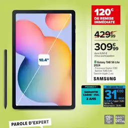 Carrefour Samsung galaxy tab s6 lite 2024 offre