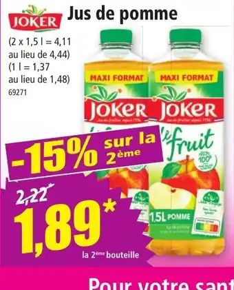 Norma JOKER Jus de pomme offre