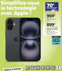 Carrefour iPhone 16 offre