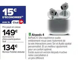 Carrefour Airpods 4 offre