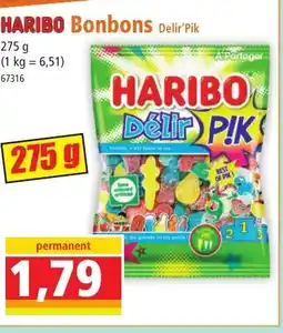 Norma HARIBO Bonbons Delir'Pik offre