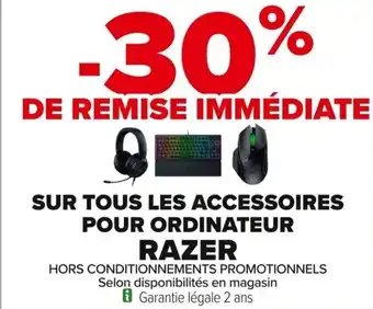 Carrefour Sur tous les accessoires pour ordinateur razer offre