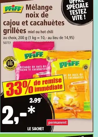 Norma PFIFF/ Mélange noix de cajou et cacahuètes grillées offre