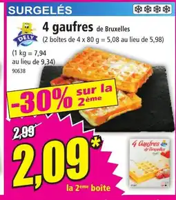 Norma 4 gaufres de Bruxelles offre