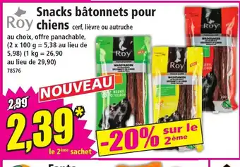 Norma Snacks bâtonnets pour chiens offre