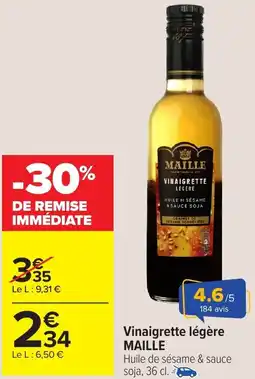 Carrefour Market Vinaigrette légère MAILLE offre