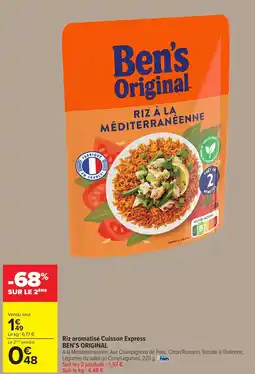 Carrefour Market Riz aromatisé Cuisson Express Ben's Original offre