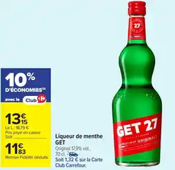 Carrefour Market Liqueur de menthe GET offre