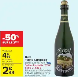 Carrefour Market Bière TRIPEL KARMELIET offre