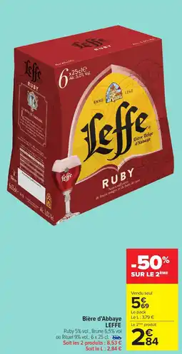 Carrefour Market Bière d'Abbaye LEFFE offre