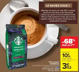 Carrefour Café en grains STARBUCKS offre