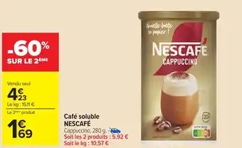 Carrefour Café soluble NESCAFÉ offre