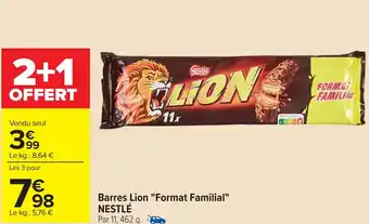 Carrefour Barres Lion Format Familial NESTLÉ offre