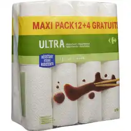 Carrefour CARREFOUR Essuie-tout Ultra absorbant Maxi Pack offre