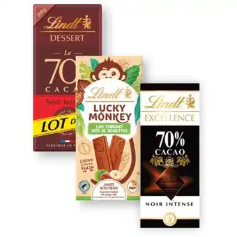 Carrefour LINDT SUR TOUTES LES TABLETTES DE CHOCOLAT offre