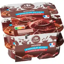 Carrefour CARREFOUR CLASSIC' Mousse au chocolat offre