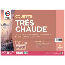 Carrefour BLANREVE Couette Très chaude offre