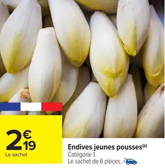 Carrefour Endives jeunes pousses offre