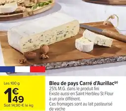 Carrefour Bleu de pays Carré d'Aurillac offre