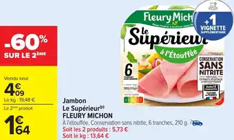 Carrefour Jambon Le Supérieur FLEURY MICHON offre