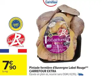 Carrefour Pintade fermière d'Auvergne Label Rouge CARREFOUR EXTRA offre