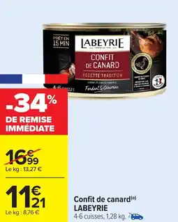 Carrefour Confit de canard LABEYRIE offre