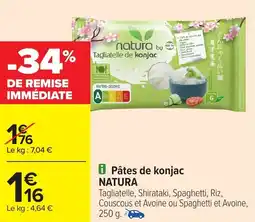 Carrefour Pâtes de konjac NATURA offre