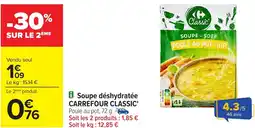 Carrefour Soupe déshydratée CARREFOUR CLASSIC offre