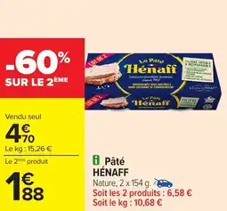 Carrefour Pâté HÉNAFF offre