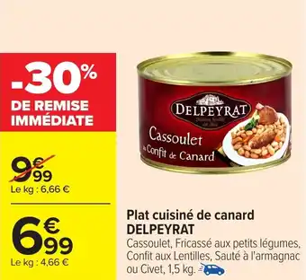 Carrefour Plat cuisiné de canard DELPEYRAT offre