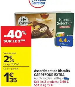 Carrefour Assortiment de biscuits CARREFOUR EXTRA offre