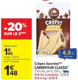 Carrefour Crêpes fourrées CARREFOUR CLASSIC' offre