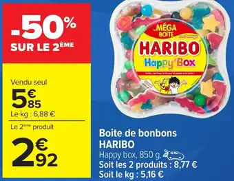 Carrefour Boite de bonbons HARIBO offre