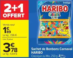 Carrefour Sachet de Bonbons Carnaval HARIBO offre