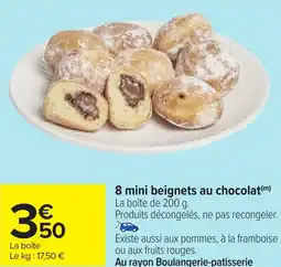 Carrefour 8 mini beignets au chocolat offre